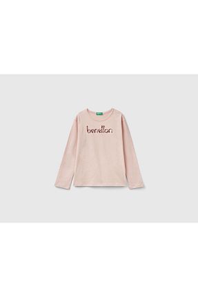 تیشرت صورتی بچه گانه رگولار United Colors of Benetton - کد 877238899
