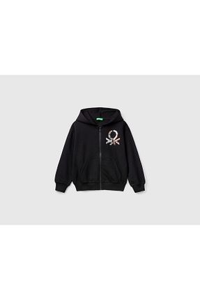 سوئیشرت مشکی بچه گانه ساده United Colors of Benetton - کد 877237627