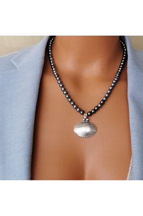 گردنبند جواهر متالیک زنانه سنگ LemaStone - کد 877236212