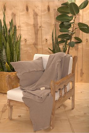 کوسن و روکش کوسن طوسی پنبه ای MYLASA HOME - کد 877234480