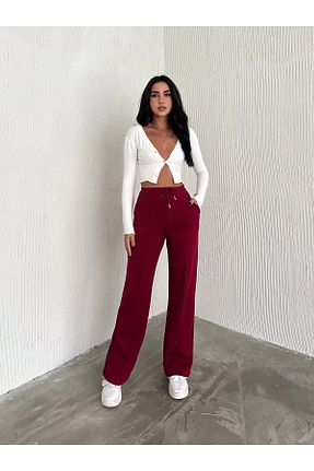 شلوار گرمکن حجاب زرشکی زنانه جاگر Zula Moda - کد 877234799