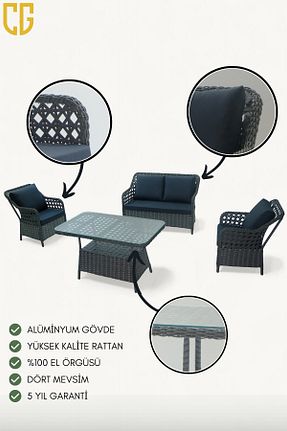 ست باغچه طوسی آلومینیوم Çavdar Group - کد 877238283