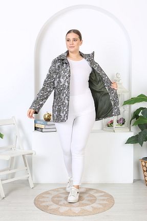 کاپشن سایز بزرگ خاکی زنانه اسلیم فیت TUTveAL Collection - کد 877261026