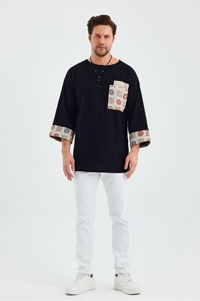 تیشرت مشکی مردانه اورسایز rammers - کد 877265482