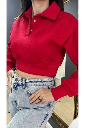 سوئیشرت قرمز زنانه ساده KILIÇ MODA - کد 876898139