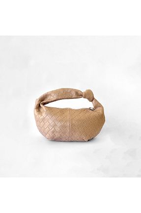 کیف دوشی بژ زنانه چرم مصنوعی simru store - کد 877293962