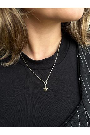 گردنبند طلا زرد زنانه 14 عیار Goldium Jewellery - کد 877366296