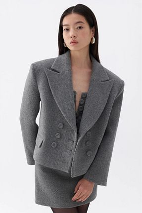 کاپشن طوسی زنانه رگولار Nocturne - کد 877377551