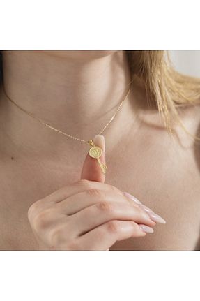 گردنبند نقره زرد زنانه 925 عیار Akgül Silver - کد 877375553