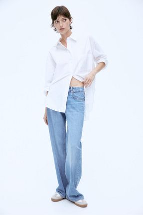 شلوار جین آبی زنانه پاچه گشاد H&M - کد 873251851