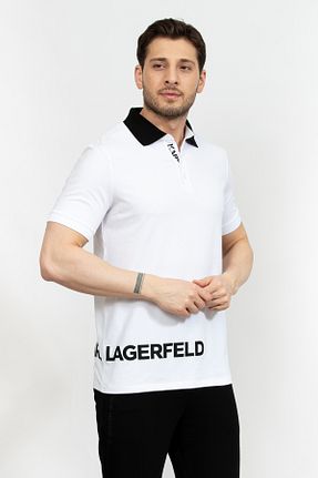پولوشرت سفید مردانه پارچه Karl Lagerfeld - کد 841978027