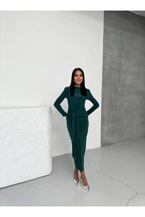لباس سبز زنانه بافتنی Benisengiydir - کد 877387250