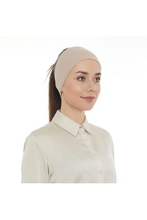 کلاه شنای حجاب بژ زنانه Melodi Scarf - کد 877387772