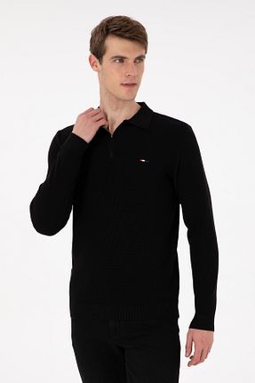 پلیور مشکی مردانه ساده U.S. Polo Assn. - کد 877428372