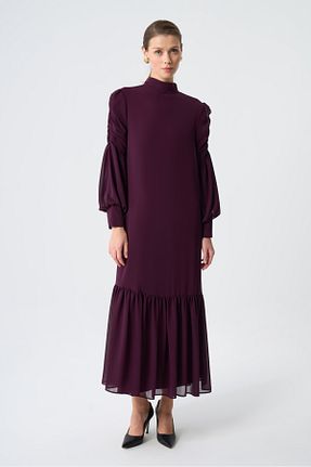 لباس بنفش زنانه بافتنی Mizalle - کد 877448660