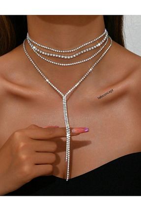 گردنبند جواهر زنانه فلزی TakıConcept - کد 877452374