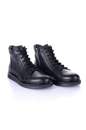 بوت / نیم بوت مشکی زنانه چرم خالص Getcho - کد 877494623
