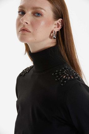 پلیور مشکی زنانه رترو Two Mail - کد 859370467