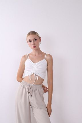 بلوز سفید زنانه ساده Miapiashop - کد 333529169