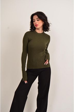 پلیور خاکی زنانه ساده figo - کد 877525980