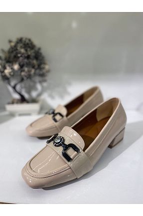 کفش کژوال بژ زنانه چرم لاکی Park Moda - کد 877515342