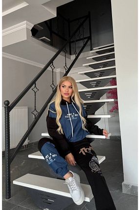 ست گرمکن مشکی زنانه پاچه کش دار Bella Belluci - کد 877524071