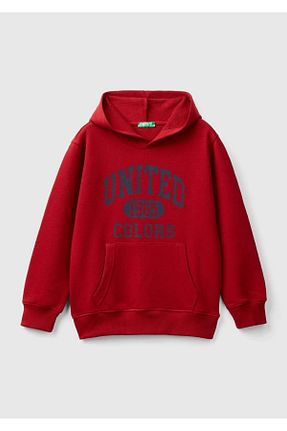 سوئیشرت قرمز بچه گانه چاپی United Colors of Benetton - کد 849110161