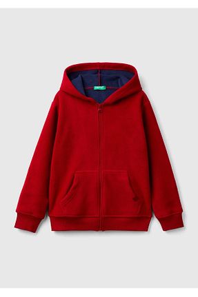 سوئیشرت قرمز بچه گانه ساده United Colors of Benetton - کد 863343626