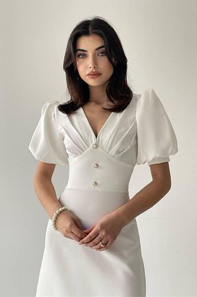 لباس سفید زنانه تریکو misigo - کد 833543593