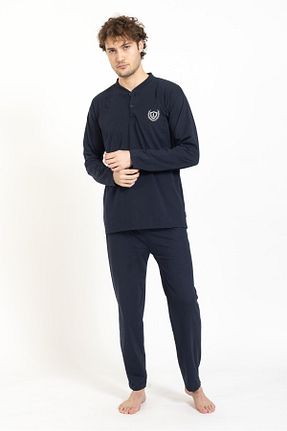 ست لباس راحتی سایز بزرگ آبی مردانه ساده Lukitus - کد 877533862