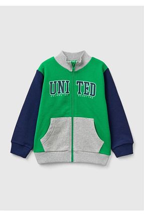 سوئیشرت سبز بچه گانه چاپی United Colors of Benetton - کد 849110671