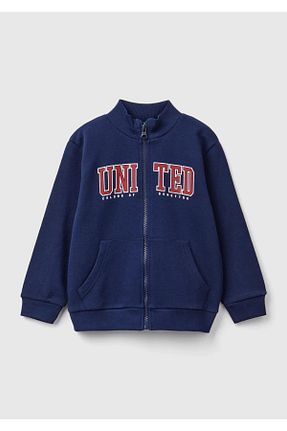 سوئیشرت سرمه ای بچه گانه چاپی United Colors of Benetton - کد 849110649