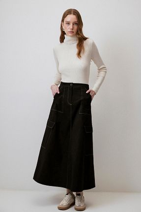دامن حجاب مشکی زنانه نیمه فیت Touche Prive - کد 877535730