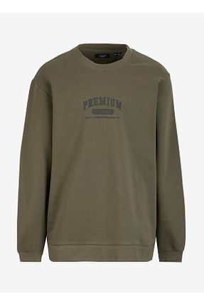 سوئیشرت خاکی مردانه ساده Jack & Jones - کد 877535697