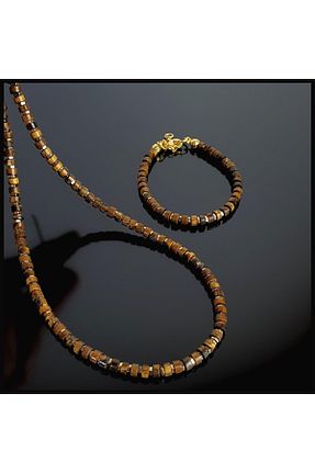 ست نقره قهوه ای زنانه هماتیت Seven Art Jewelry - کد 468701832