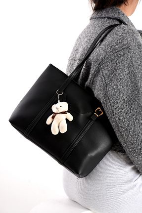 کیف دوشی مشکی زنانه چرم مصنوعی NWR BAGS - کد 877547988