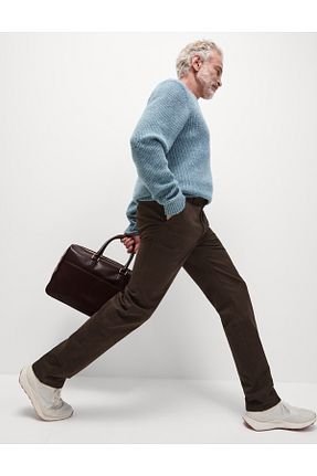 شلوار قهوه ای مردانه پنبه ای Marks & Spencer - کد 877555429