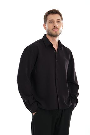 پیراهن مشکی مردانه اورسایز Redline - کد 876210533