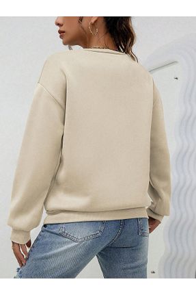 سوئیشرت بژ زنانه چاپی BukuriCO - کد 877555909