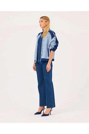 شلوار جین سرمه ای زنانه پارچه SEÇİL - کد 862824303