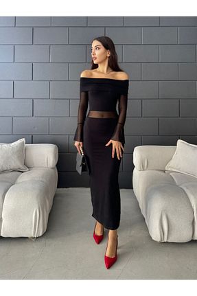 لباس مشکی زنانه بافتنی Fav Style - کد 877558404