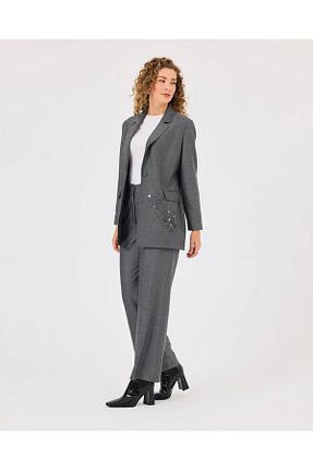 شلوار طوسی زنانه پارچه Scl - کد 877556777