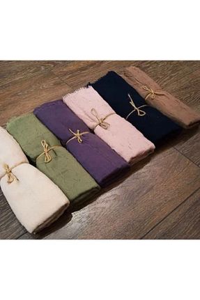 شال خاکی زنانه پنبه ای helya scarf - کد 877570263