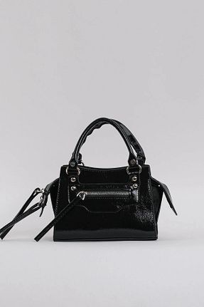 کیف دوشی مشکی زنانه چرم مصنوعی farfara - کد 877562251