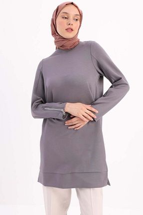 تونیک حجاب طوسی زنانه ویسکون ALLDAY - کد 877562282