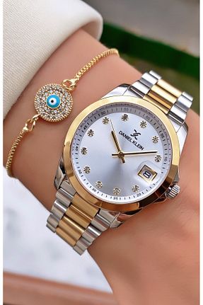 ساعت مچی بژ زنانه 31-35 میلی متر Daniel Klein - کد 877609501