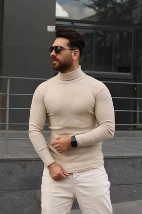 پلیور بژ زنانه ساده FAVORİM - کد 846244065