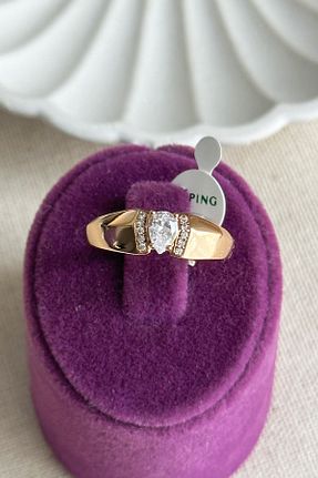 انگشتر استیل (فولاد) طلائی زنانه استیل (فولاد) MODA - کد 877575382