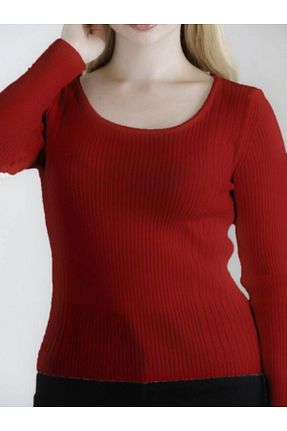 پلیور زرشکی زنانه ساده modesta - کد 877579192