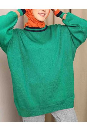 پلیور سبز زنانه ساده Stormie Butik - کد 865979846